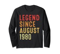Legend Since August 1980 Vintage 1980 Idea Birth Of Birthday Long Sleeve T-Shirt