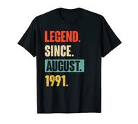 Legend Since August 1991 - Birthday 32nd Decoration Funny T-Shirt