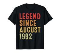 Legend Since August 1992 Vintage 1992 Idea Birth Of Birthday T-Shirt