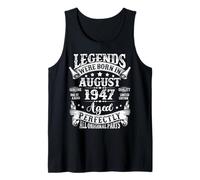 Legend since August 78 Year Old 1947 Retro 78th Birthday Men Tank Top