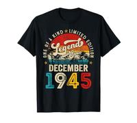 Legend since December 1945 80 Year Old 80th Birthday Men Dad T-Shirt