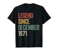 Legend Since December 1971 54th Birthday Retro Vintage Style T-Shirt