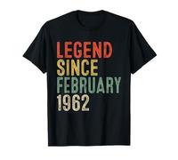 Legend Since February 1962 64th Birthday Gifts 64 Year Old T-Shirt