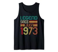 Legend Since July 1973 52 Years Old Vintage 52nd Birthday Tank Top