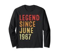 Legend Since June 1967 Vintage 1967 Birth Of Birthday Gifts Long Sleeve T-Shirt