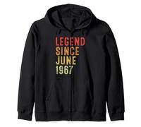 Legend Since June 1967 Vintage 1967 Birth Of Birthday Gifts Zip Hoodie