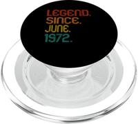 Legend Since June 1972 54th Birthday 54 Years Old Vintage PopSockets PopGrip for MagSafe