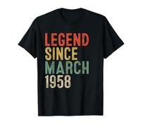 Legend Since March 1958 68th Birthday Gifts 68 Year Old T-Shirt