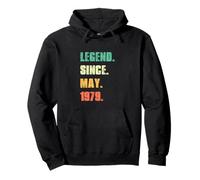 Legend Since May 1979, 47th Birthday Vintage 47 Years Old Pullover Hoodie