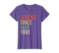 Legend Since May 1991 34th Birthday Gifts 34 Year Old T-Shirt
