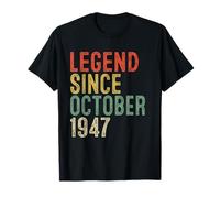 Legend Since October 1947 78th Birthday Gifts 78 Year Old T-Shirt