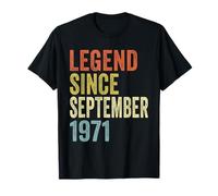 Legend Since September 1971 54th Birthday Gifts 54 Year Old T-Shirt