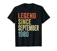 Legend Since September 1980 45th Birthday Gifts 45 Year Old T-Shirt