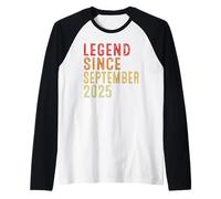 Legend Since September 2024 Vintage 2024 Birth Of Birthday Raglan Baseball Tee