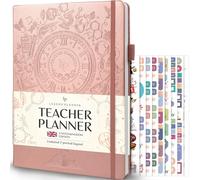 Legend Teacher Planner UK Edition - Undated Lesson Plan Book for Teachers with Weekly & Monthly Calendars - Classroom Organization & School Year Planner - 21.5 x 28cm Hardcover (Rose Gold Debossed)