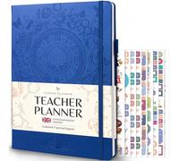 Legend Teacher Planner UK Edition - Undated Lesson Plan Book for Teachers with Weekly & Monthly Calendars - Classroom Organization & School Year Planner - 21.5 x 28cm Hardcover (Mystic Blue Debossed)