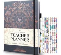 Legend Teacher Planner - Undated Lesson Plan Book for Teachers with Weekly & Monthly Calendars - Classroom Organization & School Year Planner - 21.5 x 28cm Hardcover (Mystic Grey)