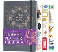 Legend Travel Planner Notebook, Vacation Organizer Journal, Mystic Grey