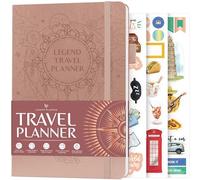 Legend Travel Planner Notebook, Vacation Organizer Journal, Rose Gold