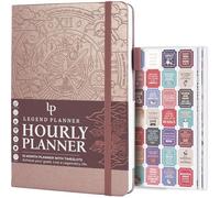 Legend Undated Hourly Planner, A5 Appointment Book Schedule, Rose Gold | 14.5 x 21.5cm, Monthly, weekly & daily organizer with time slots, eco-leather hardcover, calendars, to-do list, habit tracker