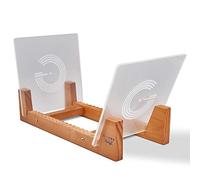 Legend Vinyl Record Display Shelf Unit in Vintage Oak with Acrylic Ends. Holds 50 Single or Double LPs and 7” Records. Includes Washable Lint-free Microfibre Cleaning Cloth