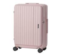 LEGEND WALKER LW 5524 Hardshell Expansion Front-openning, USB port,Cup-holder Spinner Luggage, Pink, 24 Inch, Central Hardside Expandable Luggage With Spinner Wheels