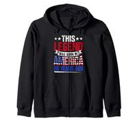 Legend Was Born In America 60 Years Ago 60th Birthday Zip Hoodie