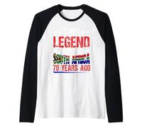 Legend was Born in South Africa 70 Years Ago 65th Birthday Raglan Baseball Tee