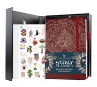Legend Weekly Planner Premium - Undated Weekly, Monthly & Budget Planner - Life Organizer for Time Management & Productivity, A5 (Wine Red)