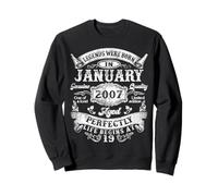 Legend Were Born in January 2007 Vintage 19th Birthday Boys Sweatshirt