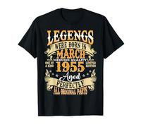 Legend Were Born In March 1955 Vintage 70th Birthday Men Dad T-Shirt