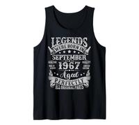 Legend Were Born in September 1967 Vintage 58th Birthday Men Tank Top