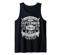 Legend Were Born In September 1968 Vintage 57th Birthday Men Tank Top