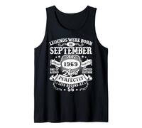 Legend Were Born in September 1969 Vintage 56th Birthday Men Tank Top