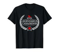 Legendarius Canadiensis Shirt Vintage Canadian Pride Value Graphic T-Shirt, Men, Black, S