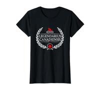 Legendarius Canadiensis Shirt Vintage Canadian Pride Value Graphic T-Shirt, Women, Black, XS