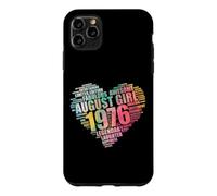 Legendary AUGUST GIRL 1976 Awesome Fabulous 50th Heart Mom Case for iPhone 11 Pro Max