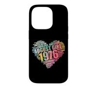Legendary AUGUST GIRL 1976 Awesome Fabulous 50th Heart Mom Case for iPhone 14 Pro