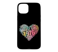 Legendary AUGUST GIRL 1976 Awesome Fabulous 50th Heart Mom Case for iPhone 15 Plus