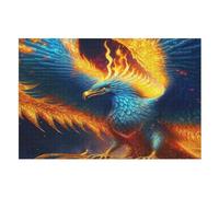 Legendary Blue Phoenixes 1000 Piece Jigsaw Puzzles for Adults Wooden Puzzle Challenging Game Family for Gifts （75×50cm）