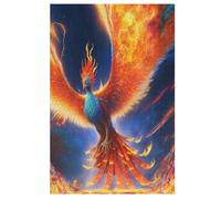 Legendary Blue Phoenixes Wooden Jigsaw Puzzles 1000 Pieces Family Activity Puzzle Educational Games for Adults And Kids Age 12 Years Up （78×53cm）