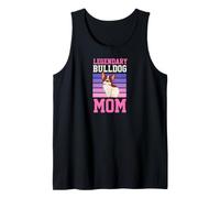 Legendary Bulldog Mom 70s Retro Style Dog Love Tank Top
