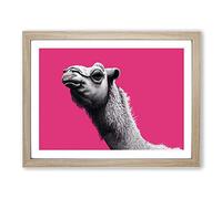 Legendary Camel Framed Print | A3 Oak Framed Wall Art | Ready to Hang | Modern Animal Picture | Living Room Bedroom Lounge Office