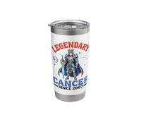 Legendary Cancer Since 2007 Happy Birthday 19 Years Old Boys Stainless Steel Insulated Tumbler