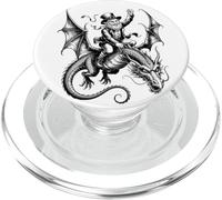 Legendary Celtic Leprechaun Dragon Rider Myth PopSockets PopGrip for MagSafe