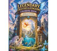 Legendary Creatures & Kingdoms Coloring Book: 40 Magical Adventures Featuring Griffins, Phoenixes, Unicorns, Giants, Mermaids, Hidden Realms & Ancient Legends