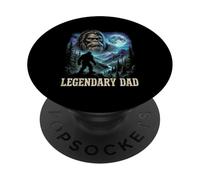 Legendary Dad Bigfoot Papa 90s Graphic Fathers Day Daddy PopSockets Adhesive PopGrip