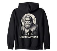 Legendary Dad Bigfoot Vintage 90s Father Sasquatch Daddy Zip Hoodie