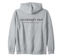 Legendary Dad Father's Day Proud Fatherhood Graphic Zip Hoodie