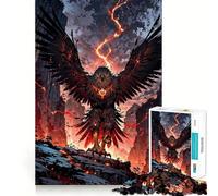 Legendary Fire Eagle Rising Jigsaw for Teenagers 1000 Pieces Calm Daily Fine Cut Joyful Challenge (38x26cm)